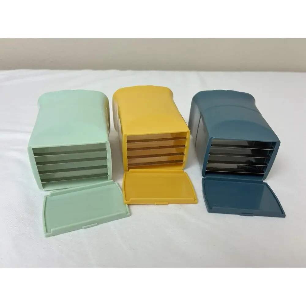 Portable Fruit Egg Slicers Cups Press Type Safety Strawberry Banana Lids 3 Pcs